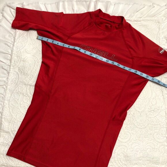 O’Neill Swim Body Shirt Performance Fit Ultraviolet Protection Short Sleeve Red - Picture 6 of 9